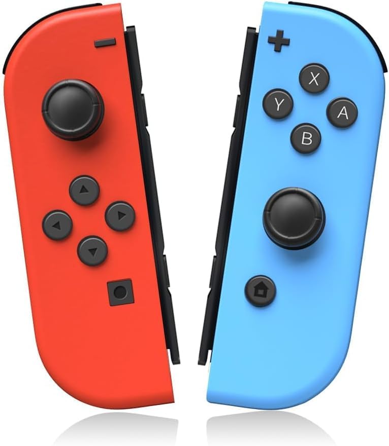 RFSHOP Joy Cons for Nintendo Switch, Replacement Switch Controller with Double Vibration/Wake-Up/Screenshot/Motion Control