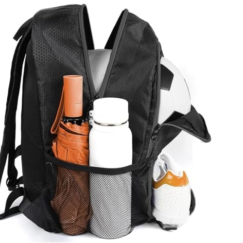 Mochila de fútbol para niños con compartimento para balón y botas de 13x17x8 4