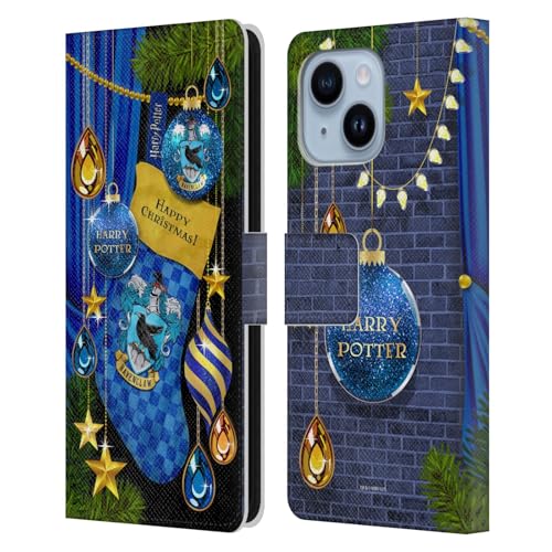 Étui iPhone 14 Plus Harry Potter Ravenclaw housse portefeuille cuir clapet rabat rigide