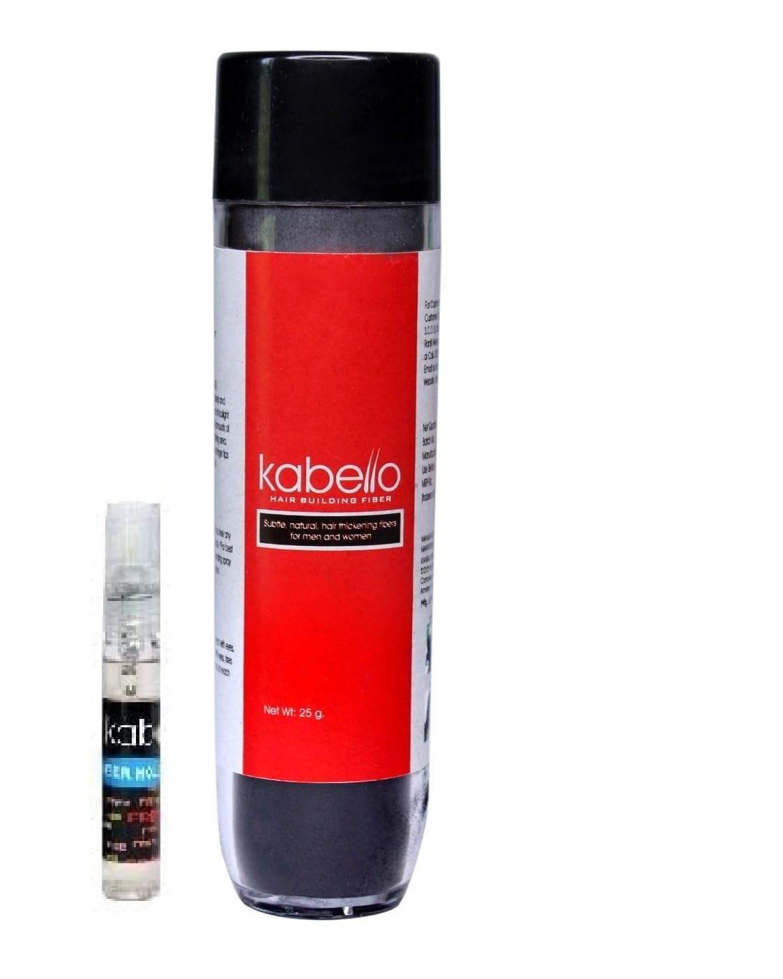 Kabello Unisex Hair Fibers For Thinning Hair & Bald spots With Hair Line Optimizer Comb 25 Grams Black-image-15