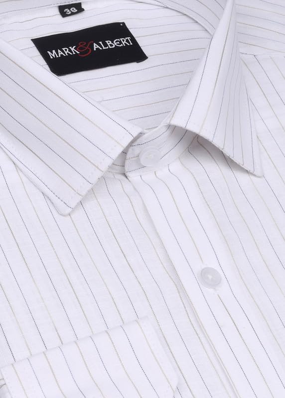 Image of Men's Striped Cotton Formal Shirt