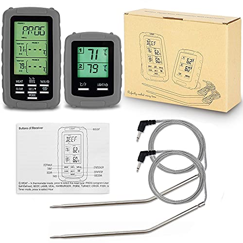 Termômetro De Carne Sem Fio Churrasqueira Termômetro PARA CHURRASCO Termômetro Fumante Forno Termôme