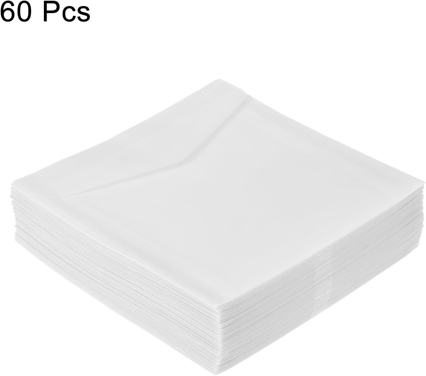 MECCANIXITY 60 Pack Vellum Jackets, 4x4 Inch Vellum Paper Pre-Folded Vellum Envelopes Transparent 53GSM for Wedding Invitation Accessories Bridal Showers Birthdays Wraps