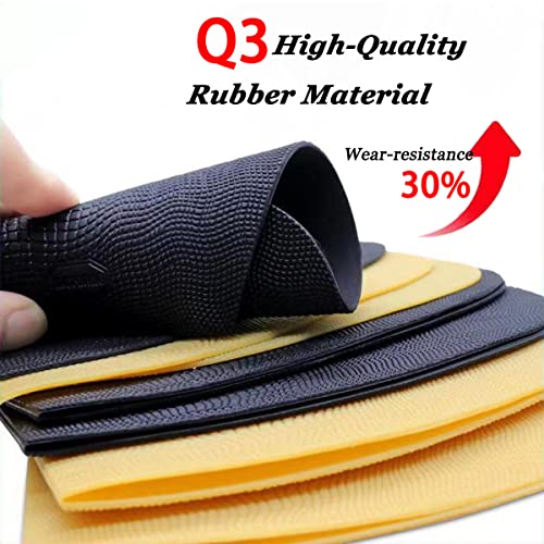 Gulelayar Shoe Repair Rubber Half Sole And Heels For Leather Shoes, Non-Slip Shoe Pads Sole Replacement For Bottom Of Shoes (Black) #TOP2