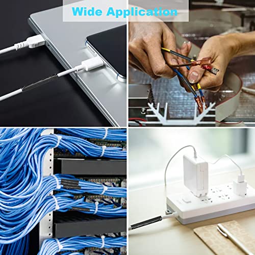 400 Pcs Wire Heat Shrink Tubing Kit With Adhesive lined, Industrial Heat-Shrink Tubing for Wires, 3:1 Marine Grade Heat Shrink Wrap, Premium Large Electrical Waterproof Heat Shrink Tape-Black by DHOOZ