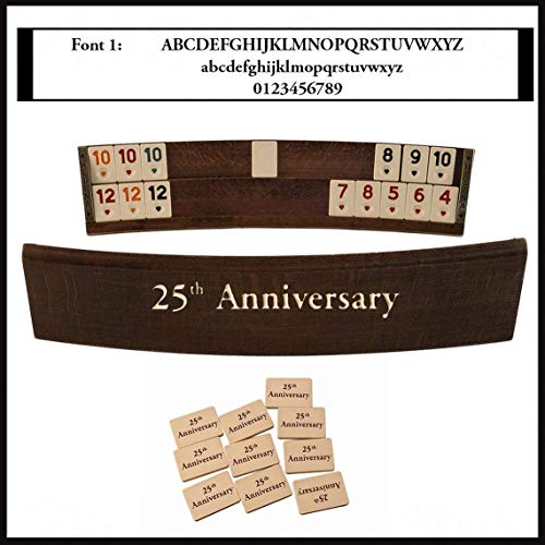 Juego de Mesa Oval Rummy de Madera Hecha a Mano miniatura 3