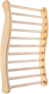 Zatiki Wooden Sauna Backrest – S-Shape Ergonomic Sauna Chair with Backrest for Traditional & Infrared Sauna – Unmatched Comfort & Support Headrest Sauna Accessories – Spruce Wood Sauna Bench, Yellow