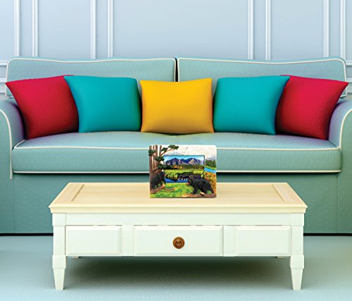 Puzzled Cota Global Black Bear 5" X 3.5" Photo Frame Handcrafted Resin Picture Holder W/ Easel Back Animal In Forest Novelty Jungle Theme Frame Polyresin Frame #TOP1