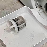 1 Set Waschmaschinen-Ablaufwanne, Kunststoff, niedriges Profil, mit Schlauchführung, um Überlaufen in Waschküche, Keller, Waschküche, Waschküche, Waschküche, Waschküche, Waschküche, Wasch – Ansicht 7
