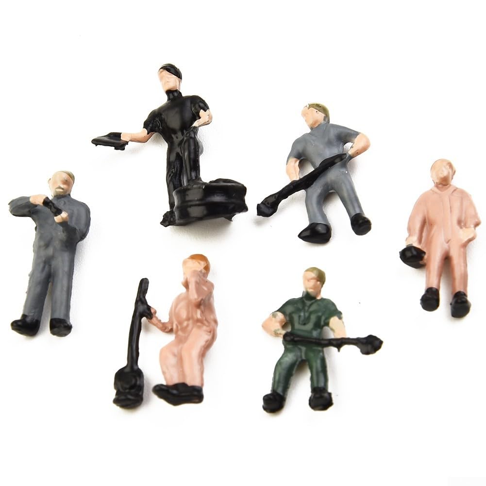 27Pcs Railway Worker Figures for Model Train Diorama Scale 87 Enhance Your Sand Table Models and Landscape Projects