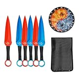 Target Master 9 Inch 6 Piece Black Stainless Steel Blade Set with Green Cord Wrapped Handles and Nylon Sheath for Display Collection and Gifting