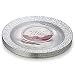 Laura Stein Designer Tableware Premium Heavyweight 10'' Inch White Plate And Hammered Silver Border Plastic Party & Wedding Dinner Plates Glitz Series Disposable Dishes Pack of 40 Plates