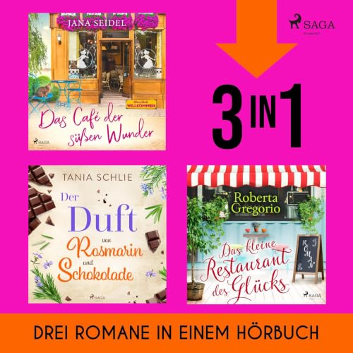 Diseño de la portada del título Das Caf&eacute; der s&uuml;&szlig;en Wunder, Der Duft von Rosmarin und Schokolade & Das k