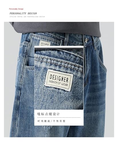 Jeans Pants Trouser Denim Men's Loose and Cool Trend Spring Autumn Style Classic4