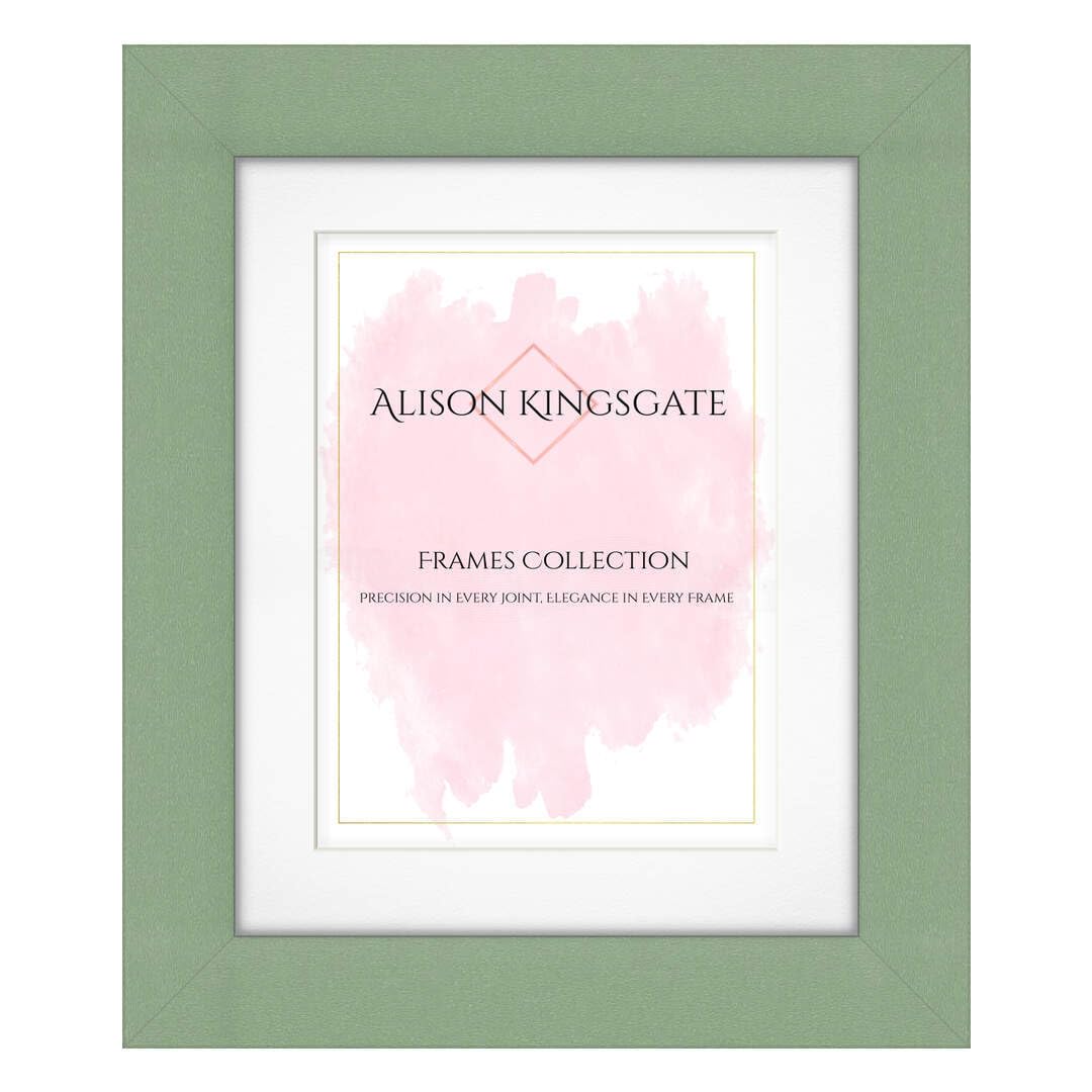 Alison Kingsgate 10x8 GREEN Picture Frame with Mount for 8x6 Photos