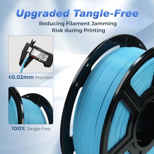 Image of FLASHFORGE Rapid PLA Filament 1.75mm Ice Blue, 500mm /s High Speed Printing, 3D Printer Filament 1kg Spool, Dimensional Accuracy + /- 0.02mm, Enjoy Exceptional Print Quality