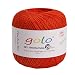 Crochet Thread Yarns for Begingers Size8-100% Contton Yarn for Knitting Crochet DIY Hardanger Cross Sitch Crochet Thread Balls Rainbow Turquoise 31 Colors Avilable (Orange)