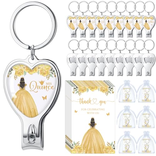 Landical 25 Sets 15th Quinceañera Party Favors Includes Quince Keychain