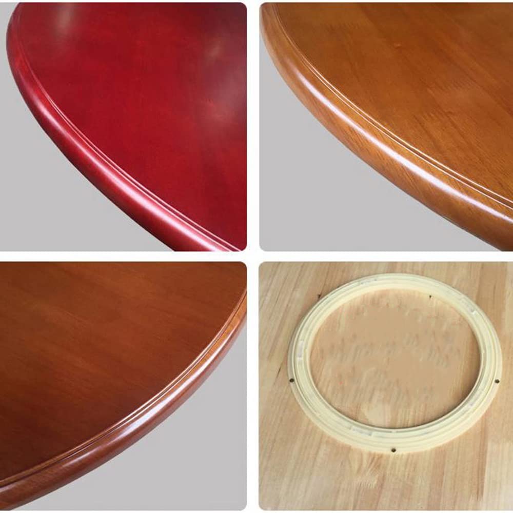 Plateau Rotatif en Bois Massif De Salle A Manger, Lazy Susan Rond Plateau De Service Antidéflagrant, Plateau Tournant en Bois, Rotative À 360° (Color : Ivory White, Size : 60cm/24)