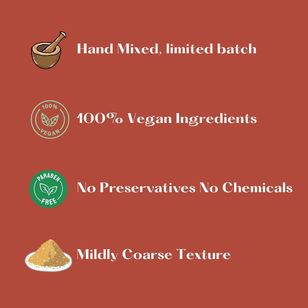 Abha Rose Petal Organic Vegan Facial Ubtan face pack powder with traditional ingredients for Natural Radiance and Even Skin Tone | Natural Ingredients For All Skin Type | 120 gm (Beetroot) 2