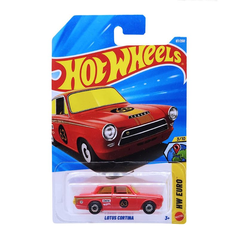Image of Hot Wheels Lotus Cortina HW Euro Ages 3 and Up 67 /250 (Red)