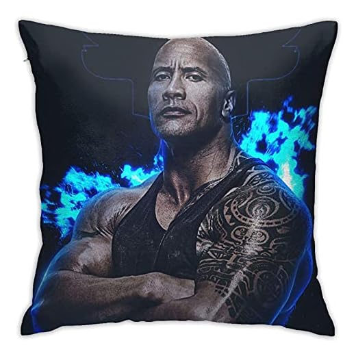 N A Dwayne Douglas John-Son örngott med dold dragkedja för soffa kontor säng, dubbelsidigt tryckt örngott kuddöverdrag för heminredning (två sidor) 45 cm 45 cm