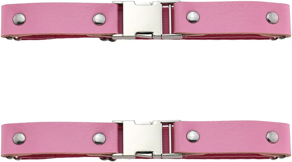 eYLun Women Girl Leather Heart Garters Buckle Leg Ring Belt Punk Elastic Thigh Ring Garters Adjustable 2pcs