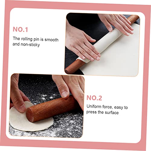 FUNNETOYU Wooden Rolling Pin Dough Roller Set 40cm and 30cm 5pcs Steamer Mats Kitchen Baking Tools for Pastry and Dumpling Skin Preparation - Image 5