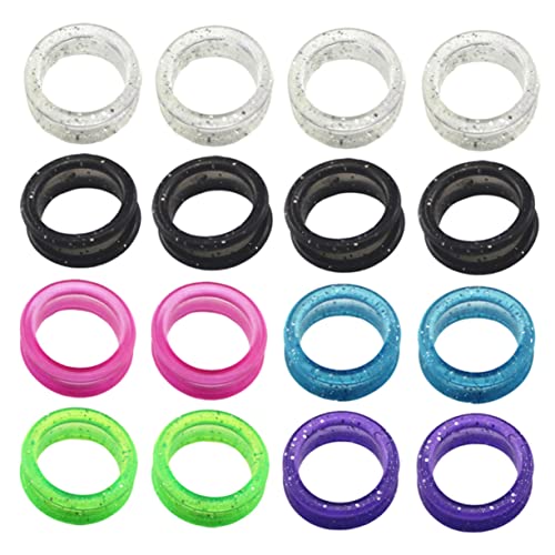 VANZACK 16Pcs Scissor Finger Rings Non Skid Design for Pet Grooming Hair Cutting Durable Flexible Includes Rings