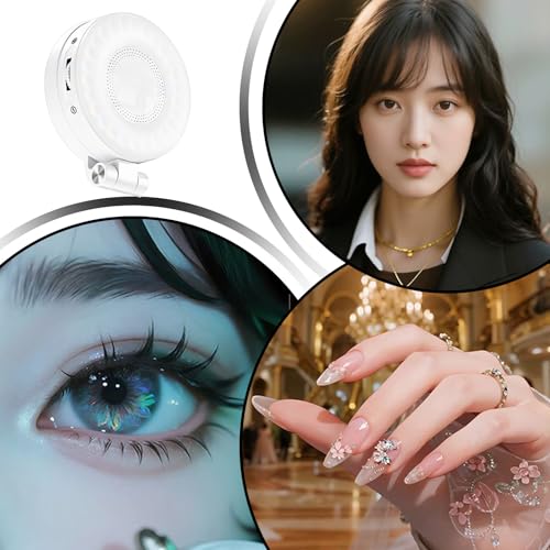 Luz de Selfie para teléfono - 108 g de luz de Relleno magnético, lámpara Recargable Ajustable, Anillo portátil de Clip | Iluminación de grabación móvil para Maquillaje, transmisión, Viajes de vlog, - imagen 8