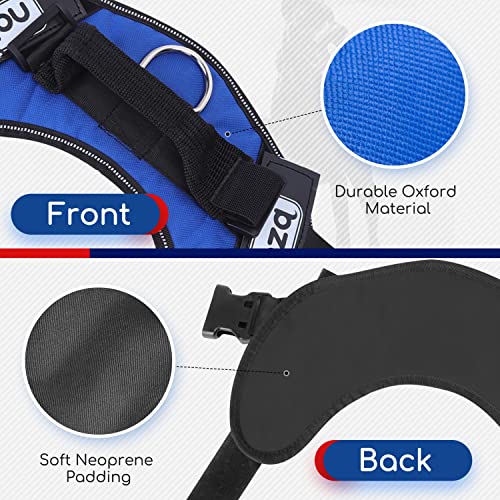 Nobleza No Pull Dog Vest Harness, Reflective With Handle And Soft Padding, Adjustable Easy On Grip Harness For Dogs With Velcro For Small Medium Large Breeds (Blue, S) #TOP1