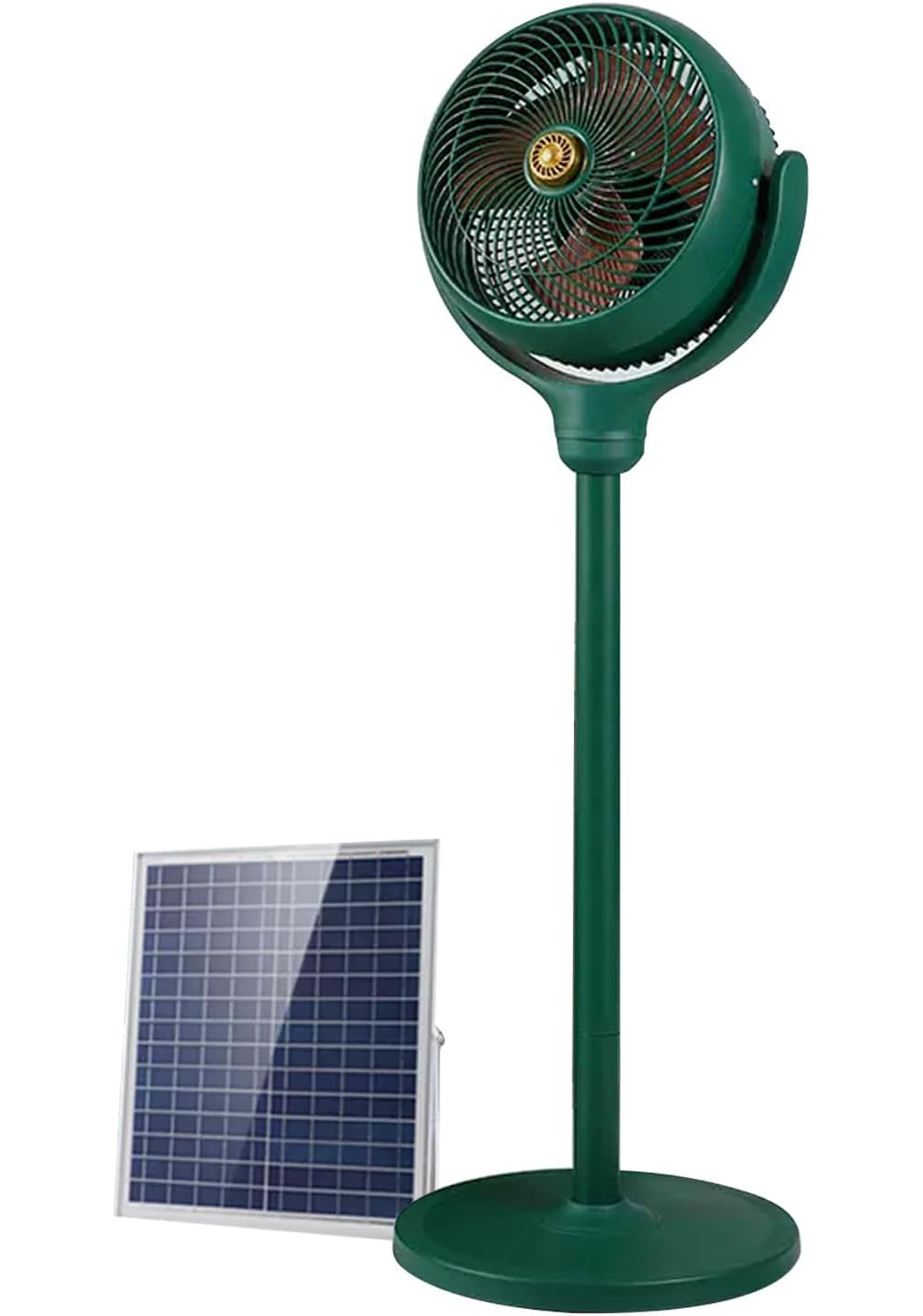 Ventilateur solaire portable de sol réglable vert à 12 vitesses