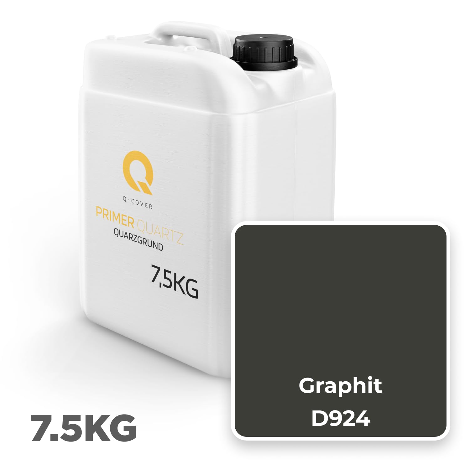 Quarzgrund für Dekorativer Putz mit Mica Graphit D924 7,5KG | Acrylatdispersion Grundiermittel Innen & Außen für Wände und Decken Grundierung Schutz Mosaikputz ca. 0,3-0,4 KG/m2