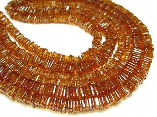 Hessonite Smooth Heishi Cubes 4mm pierre naturelle perle fil 16 pouces bijoux - 4