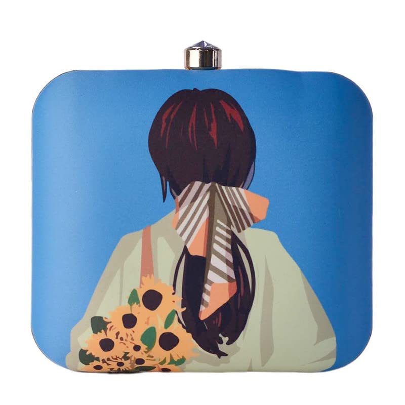 Artklim White Floral Printed Clutch - Image 2
