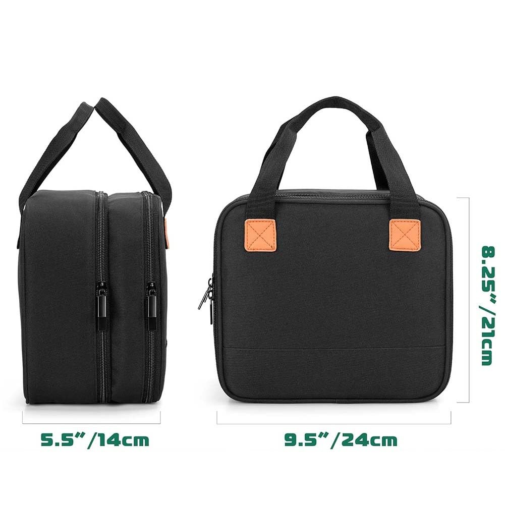 Étui de protection de voyage Canon SELPHY CP1500 CP1300 CP1200 avec séparateur amovible et poche zippée Noir