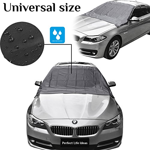 Car Windshield Snow Ice Cover - 2 in 1 Summer Winter Frost Blocker Windshield Cover for Ice and Snow and for Sun Effective Solution for Frozen Windshield - No More Daily Chores Of Scrapping