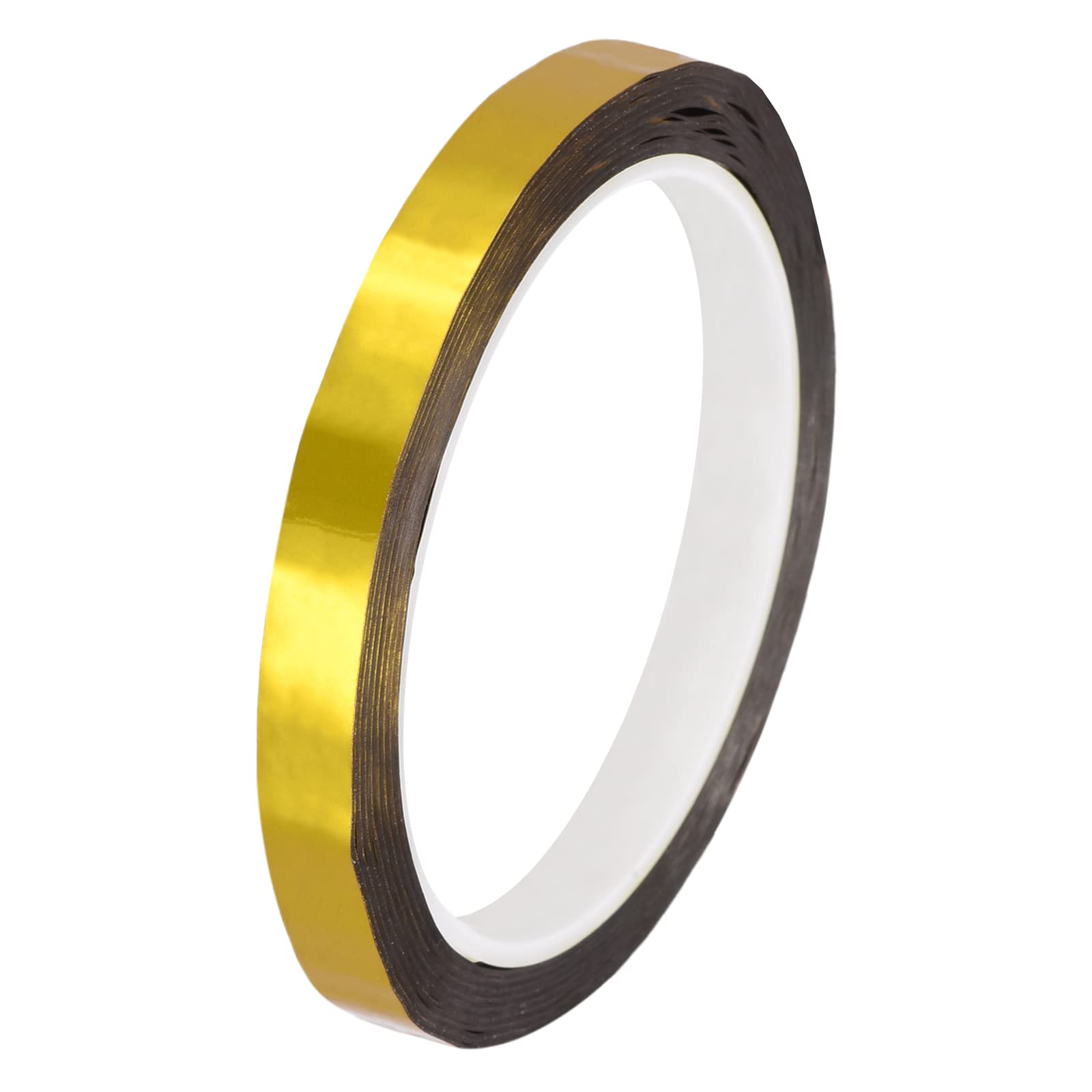 MECCANIXITY Gold Tone Metalized Tape 1/2 Inch x 55 Yards Decor Tape for Detailing Accent Wall, Graphic Arts, Pack of 2