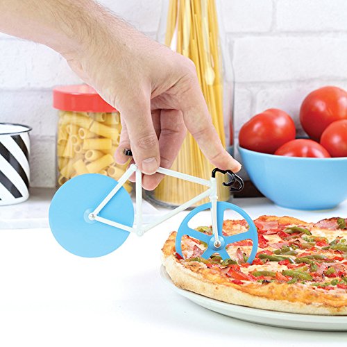 New Creative Bicycle Pizza Cutter Dual Stainless Steel Bike Pizza