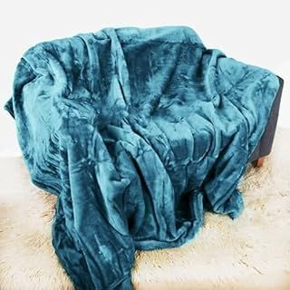 Quality Linen and Towels Teal Mink Throw Soft Plush Extra Large (200cm x 240cm- Suitable for King Size Bed or 2/3 Seater Sofa) Sofa Bed Runner Bedspread Blanket