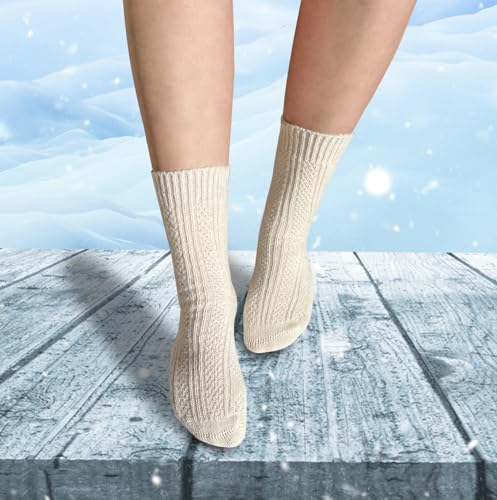 Traditional Vintage Motif Merino Wool Thick Boot Warm Hiking Socks Women and Men Outdoor Athlete Warm Suitable Winter4