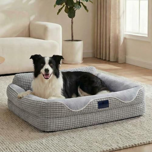 Veehoo Square Dog Bed Medium Size Dog, Orthopedic Dog Bed Couch Sofa, 36"