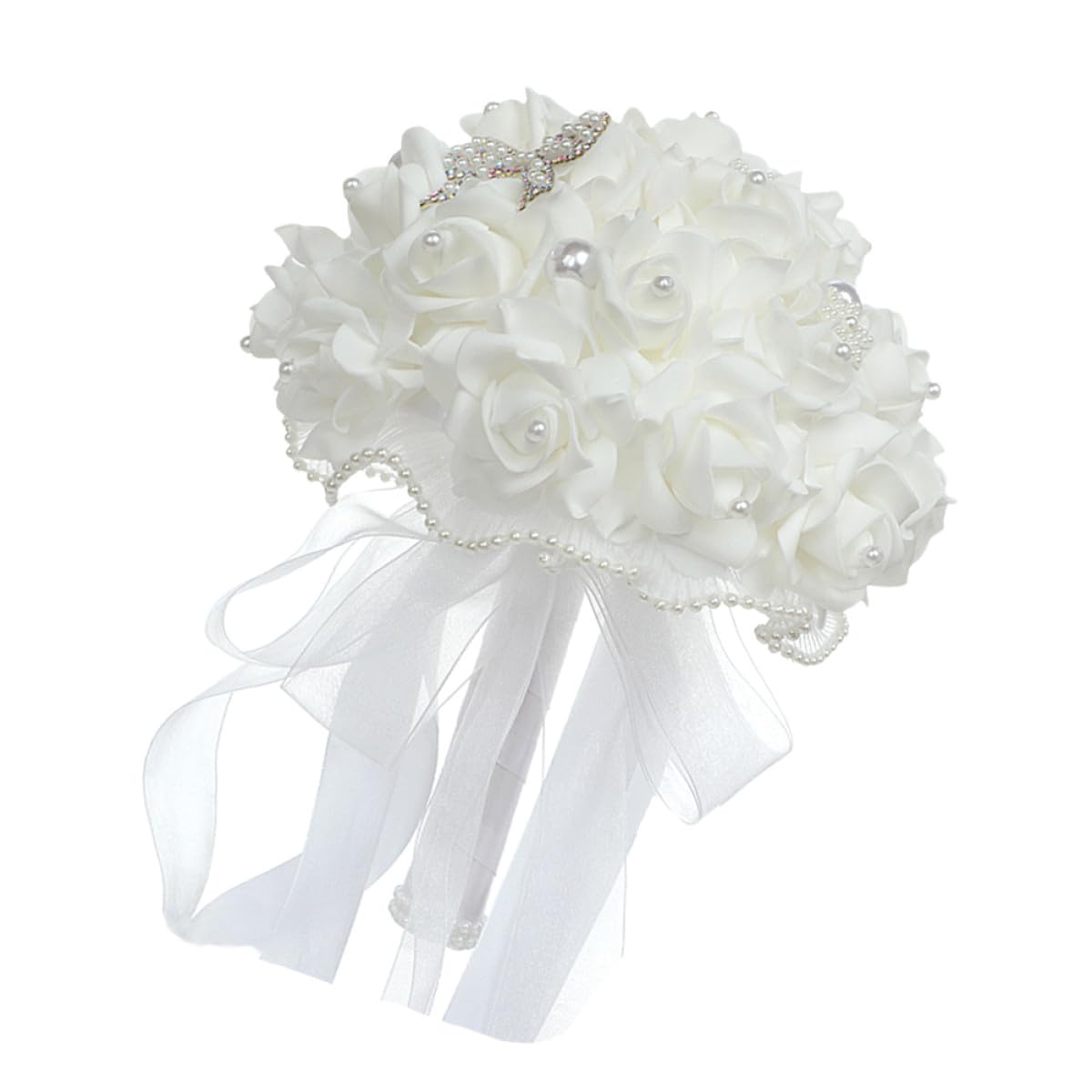 Bouquet mariée fleurs artificielles PE blanc ne fane pas déco fenêtre