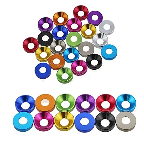 Rondella A Cono Anodizzata A Testa Svasata Rondelle Blu 10 Pezzi M5 Guarnizione A Vite A Testa - Foto 4