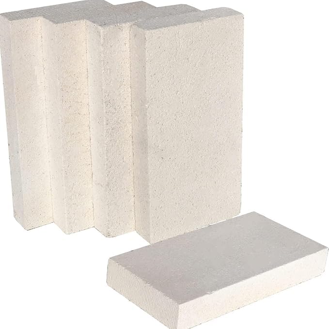 Insulating Fire Bricks, White, Size: 9x4.5x1.25 Inches, Pack of 5, High Temperature Resistant Upto 2650 deg Farhenheit, for Pizza Oven, Fireplace, Forge, Kiln, Made in India-picture-14