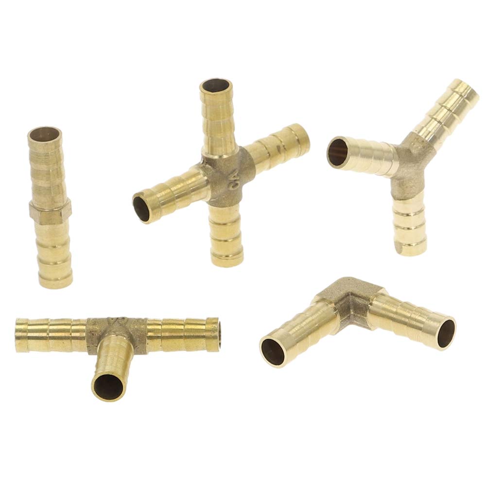 Srise Raccordo Riduzione Per Tubi In Ottone - 2 Pezzi, Diametri Da 4 A 12 Mm - Per Aria, Acqua, Carburante
