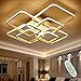 LED Plafonnier Lampe Salle À Manger Lumineuse Lampe De Plafond Dimmable 3000K-6500K Écran Acrylique Télécommande Salle À Manger Moderne Chambre Cuisine Lustre Plafond Du Couloir,8heads