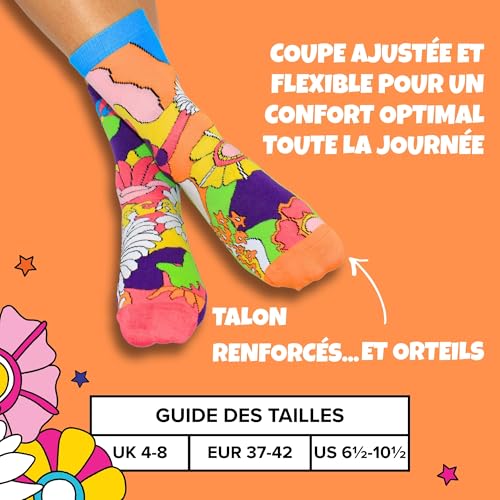United Oddsocks Hippy Go Lucky Coffret Cadeau Femme, 6 chaussettes – vue 6