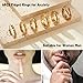 LOFITOR 18K Gold Plated Fidget Rings for Anxiety 6pcs Stainless Steel Spinner Ring Anti Anxiety Ring Spinning Moon Star Cool Stress Relieveing CZ Band Rings Set for Women Men Elegant 7