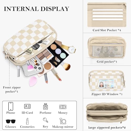 BIAOTIE Wristlet Wallets for Women, Small Crossbody Purses Travel Pouch Phone Nylon Wrist Wallet Shoulder Purse4